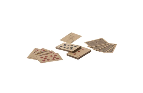 Set de jeu personnalisé avec domino et cartes recyclé Halin