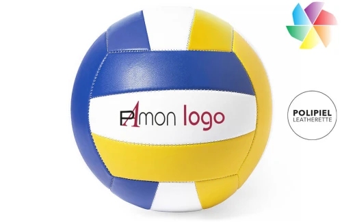 Ballon de volley-ball publicitaire personnalisé Lidok en cuir synthétique Taille 5 
