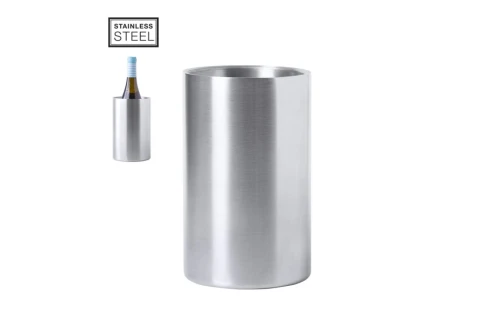 Refroidisseur de bouteilles personnalisé Nohan rafraichisseur en inox gris