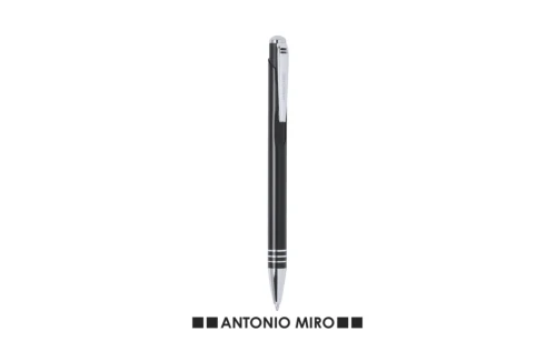 Stylo personnalisé Antonio Miró en aluminium à bouton poussoir Helmor