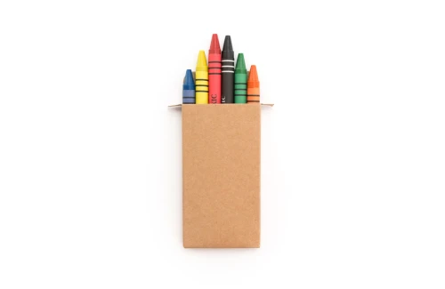 Boîte de crayon personnalisée Pichi set de 6 crayons couleur cire