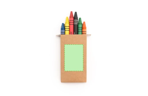 Boîte de crayon personnalisée Pichi set de 6 crayons couleur cire