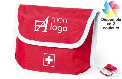 Kit urgence premier secours publicitaire personnalisé Redcross 17 accessoires 