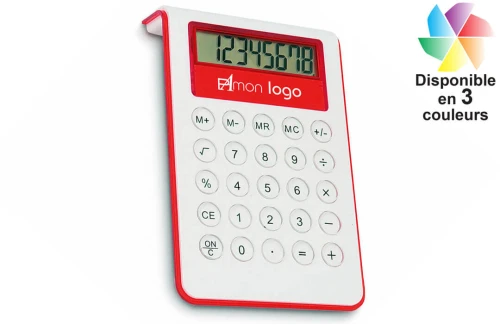 Calculatrice publicitaire personnalisée Myd à 8 chiffres au design bicolore 