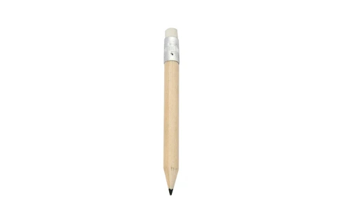 Mini crayon de bois personnalisé finition naturel et gomme blanche Miniature