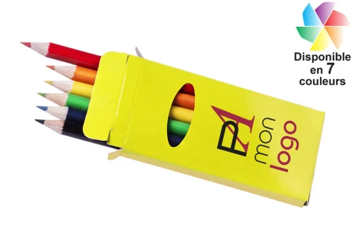 Boîte de crayon couleur publicitaire personnalisée Garten kit de 6 crayons 