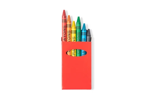 Boîte de cire personnalisée Tune set de 6 crayons de couleurs