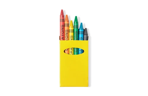 Boîte de cire personnalisée Tune set de 6 crayons de couleurs