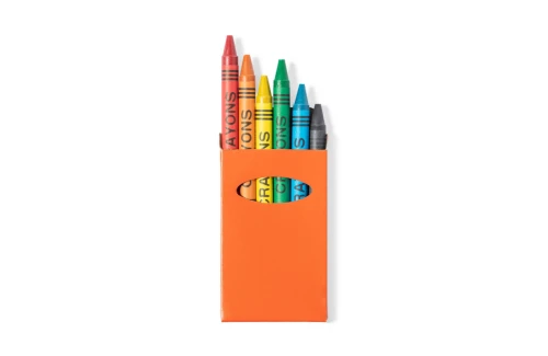 Boîte de cire personnalisée Tune set de 6 crayons de couleurs