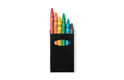 Boîte de cire personnalisée Tune set de 6 crayons de couleurs