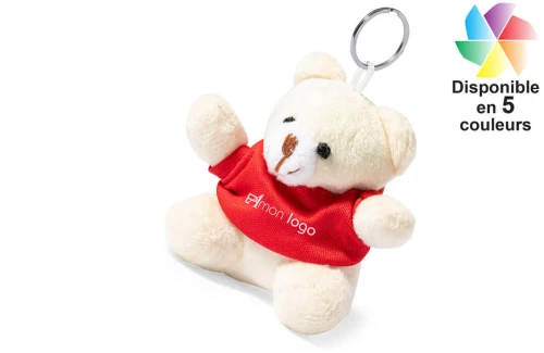 Porte-clés publicitaire personnalisé peluche ourson teddy à t-shirt Tedchain 