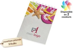Carnet de notes à spirales Desk-Mate ® A6 coloré recyclé Publicitaire à  personnaliser