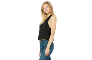 Débardeur court crop Bella+Canvas personnalisé pour femme