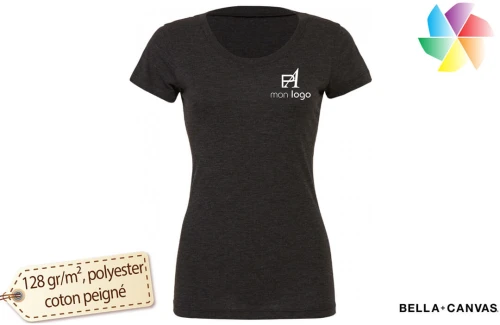 T-shirt Bella+Canvas triblend pour femme publicitaire personnalisé 