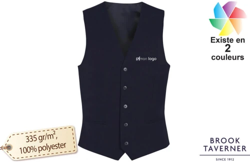 Gilet de costume Brook Taverner homme personnalisable Mercury 