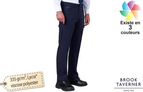 Pantalon de travail Cargo homme Brook Taverner Tours personnalisable 