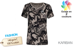 T-shirt camouflage personnalisé kariban pour homme