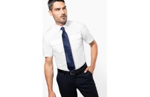 Chemise pilote à manches courtes kariban personnalisable pour homme