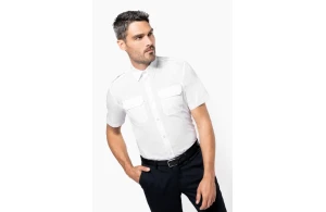 Chemise pilote à manches courtes kariban personnalisable pour homme