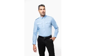 Chemise pilote manches longues kariban personnalisée pour homme