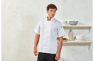 Veste de cuisine personnalisée à manches courtes Premier