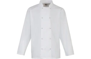 Veste de cuisine personnalisée à manches longues avec boutons pression 