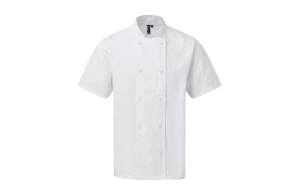 Veste chef cuisinier personnalisée anti-transpirant à manches courtes