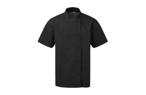 Veste chef cuisinier personnalisée anti-transpirant à manches courtes