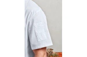 Veste chef cuisinier personnalisée anti-transpirant à manches courtes