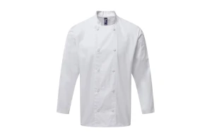 Veste chef cuisinier à manches longues personnalisée anti-transpirant 